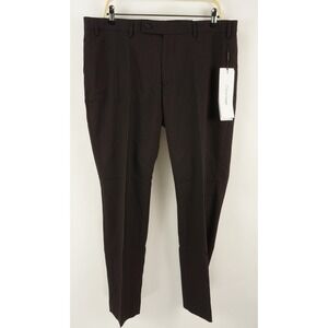 New Calvin Klein Jerome Slim Fit Performance Dress Pants Mens 38 x 29 Black Wine